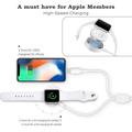 2-i-1 USB-A Kabel med iPhone oplader og Apple Watch oplader - 1m - hvid