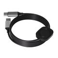 2-i-1 USB-C-opladerkabel med magnetisk trådløs oplader til Apple Watch - 1.2m, 100W - Sort