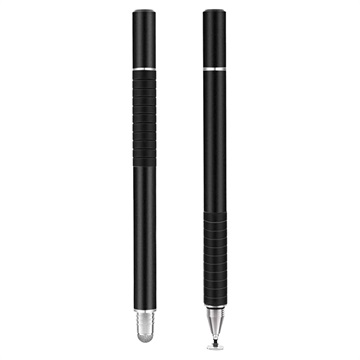 2-i-1 Universal Kapacitiv Touchskærm Stylus Pen - 2 Stk. - Sort