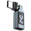 240W USB-C-han til USB-C-hun drejelig adapter med LED-display
