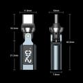 240W USB-C-han til USB-C-hun drejelig adapter med LED-display