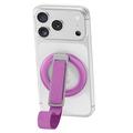 3-i-1 magnetisk telefonholder med ring - lilla