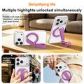 3-i-1 magnetisk telefonholder med ring - lilla