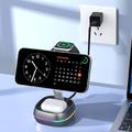 3-i-1 magnetisk trådløs ladestation med RGB-belysning – 15W – Gunmetal