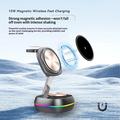 3-i-1 magnetisk trådløs ladestation med RGB-belysning – 15W – Gunmetal