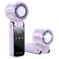 3-i-1 Mini TEC-halvleder køleventilator med LED-display – Lilla