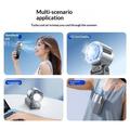 3-i-1 Mini TEC-halvleder køleventilator med LED-display – hvid