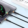 3-i-1 USB-C Opladningskabel - USB-C til Micro USB, Type-C og Lightning - 1.2m