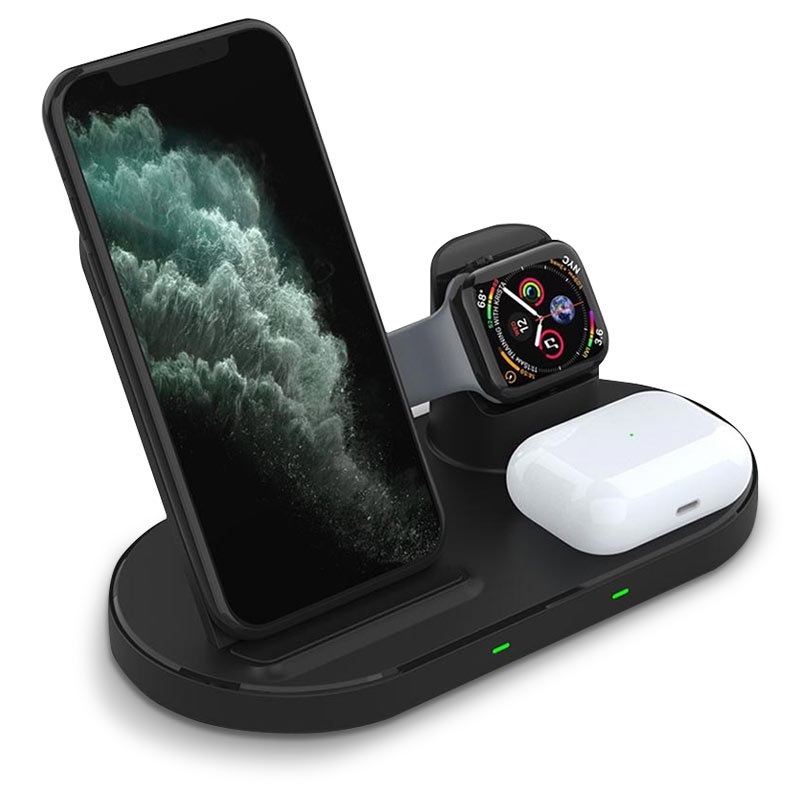 3-i-1 Trådløs Docking Station W55 - iPhone, AirPods, iWatch