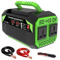 300W bilomformer - 12V DC/220V AC - sort  /grøn