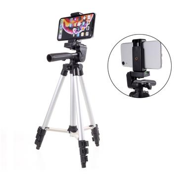 3110 Tripod til iPhone / Smartphone - m/udtræk og justerbar - Aluminium - 57-83mm