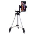 3110 Tripod til iPhone / Smartphone - m/udtræk og justerbar - Aluminium - 57-83mm