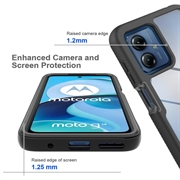 Motorola Moto G54 360 Beskyttelse Cover - Sort / Klar