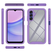 Samsung Galaxy A17 360 Beskyttelse Cover - Lilla / Klar