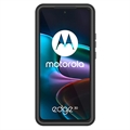 360 Beskyttelse Series Motorola Edge 30 Cover - Sort / Klar