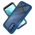 360 Beskyttelse Motorola Moto G51 5G Cover - Blå / Klar