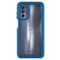 360 Beskyttelse Motorola Moto G62 5G Cover - Mørkeblå / Gennemsigtig