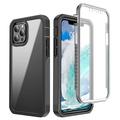iPhone 12/12 Pro 360 Beskyttelse Cover - Sort / Klar