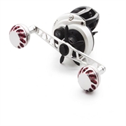 38mm drejeknap til fiskerulle i aluminiumslegering til DAIWA, SHIMANO - sort / rød