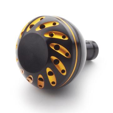 38mm drejeknap til fiskerulle i aluminiumslegering til DAIWA, SHIMANO - Sort / guld