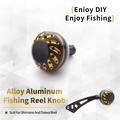 38mm drejeknap til fiskerulle i aluminiumslegering til DAIWA, SHIMANO - sølv / guld