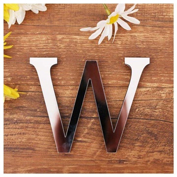 3D Akryl Spejl DIY Alfabet Vægklistermærke