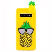 Samsung Galaxy S10 3D Cartoon TPU Cover - Ananas