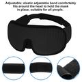 3D-formet åndbar søvnøjenmaske med justerbar rem - Sort