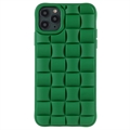 iPhone 11 Pro 3D Kubedesign Silikone Cover - Grøn