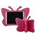 iPad Mini 2, iPad Mini 3 3D Shockproof Kids Cover - Sommerfugl - Hot Pink