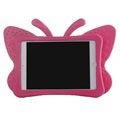 iPad Mini 2, iPad Mini 3 3D Shockproof Kids Cover - Sommerfugl - Hot Pink