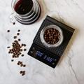 3KG digital kaffevægt med LED-display og timer Køkkenvægt med høj præcision (batteridrevet, batteri medfølger ikke) - sort