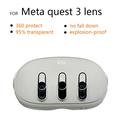 Meta Quest 3 VR-headset HD-Linsebeskyttelsesfilm af Hærdet Glas - Sort - 3 Stk.