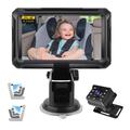 4.3" HD 1080P babyalarm til bilen med 360 graders rotation til sikkerhed på bagsædet