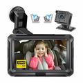 4.3" HD 1080P babyalarm til bilen med 360 graders rotation til sikkerhed på bagsædet