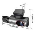 4-tommer WiFi Dash Cam med dobbelt linse og natoptagelse med 170° superbred frontlinse