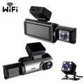 4-tommer WiFi Dash Cam med dobbelt linse og natoptagelse med 170° superbred frontlinse