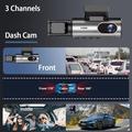 4-tommer WiFi Dash Cam med dobbelt linse og natoptagelse med 170° superbred frontlinse