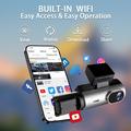 4-tommer WiFi Dash Cam med dobbelt linse og natoptagelse med 170° superbred frontlinse