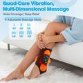 Fodmassager med 4 motorer, varme og vibrationer - 6 massagemetoder, 5 varmeniveauer - 4000mAh - sort