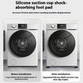 Stødabsorberende puder i 4 dele til vaskemaskiner og hårde hvidevarer - sort