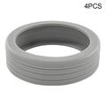 4-delt Sæt Støjdæmpende Silikone Hjulbeskyttere til Kuffert - Grå