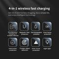 4-i-1 25W Qi 2.2 magnetisk trådløs ladestation med natlampe