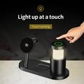 4-i-1 25W Qi 2.2 magnetisk trådløs ladestation med natlampe