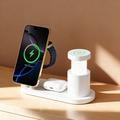 4-i-1 25W Qi 2.2 magnetisk trådløs ladestation med natlampe - hvid
