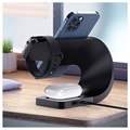 4-i-1 Dockingstation LDX-178 - iPhone, Airpods, Apple Watch (Open Box - God stand) - Sort
