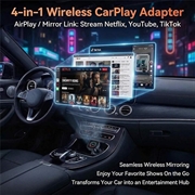4223M 4-i-1 trådløs CarPlay- og Android Auto-adapter - AirPlay/Miracast - sort