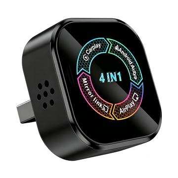 4223M 4-i-1 trådløs CarPlay- og Android Auto-adapter - AirPlay/Miracast - sort