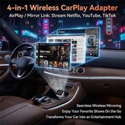 4223M 4-i-1 trådløs CarPlay- og Android Auto-adapter - AirPlay/Miracast - sølv