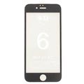 4D Full Size iPhone 6/6S Panserglas skærmbeskyttelse - Sort